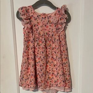 Healthtex Pink Floral Ruffle Dress